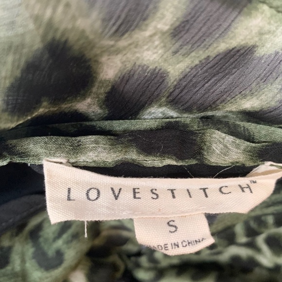 NEW 💋 Lovestitch Green Leopard Cut Out Dress - Picture 7 of 7